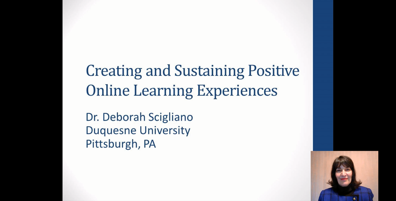Creating and Sustaining Positive Online Learning Experiences