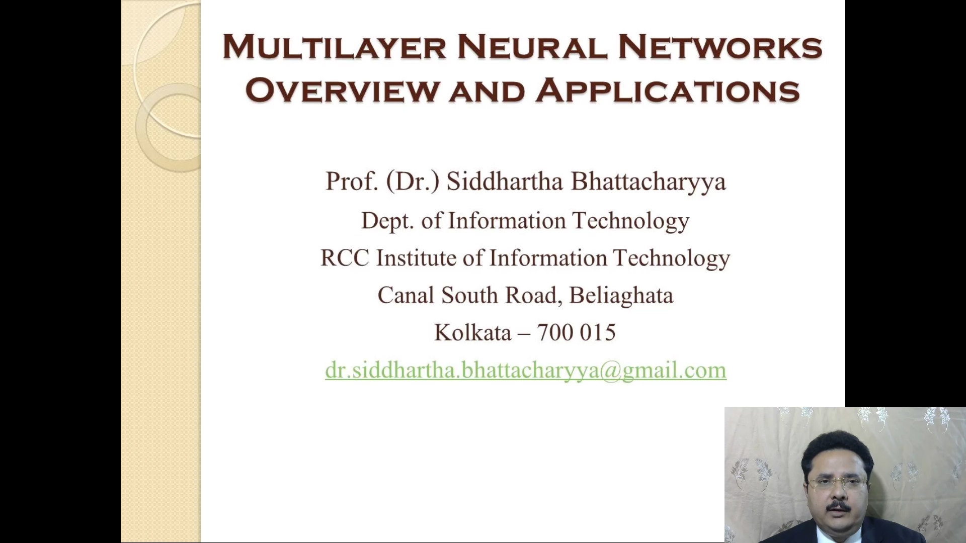 Multilayer Neural Networks: Overview and Applications