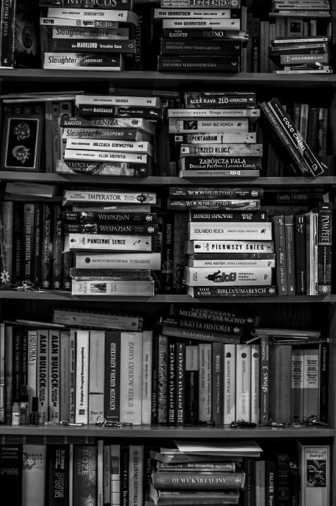 shelves of books