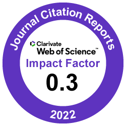 Clarivate Impact Factor 0.3