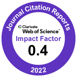 Clarivate Impact Factor 0.4