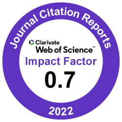 Clarivate Impact Factor 0.7