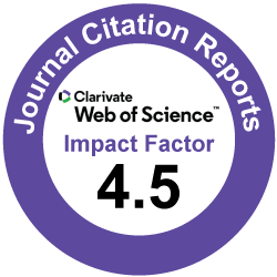 Clarivate Impact Factor 4.5