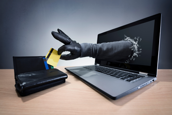 hacker stealing credit card